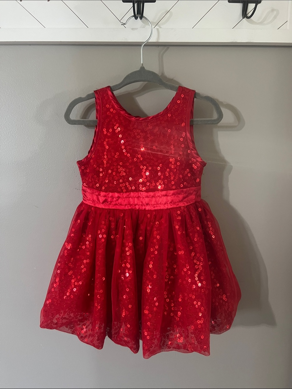 Cat and Jack red sequin dress-12 months